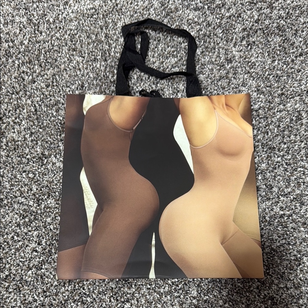 SKIMS Artistic Black and Brown Tote